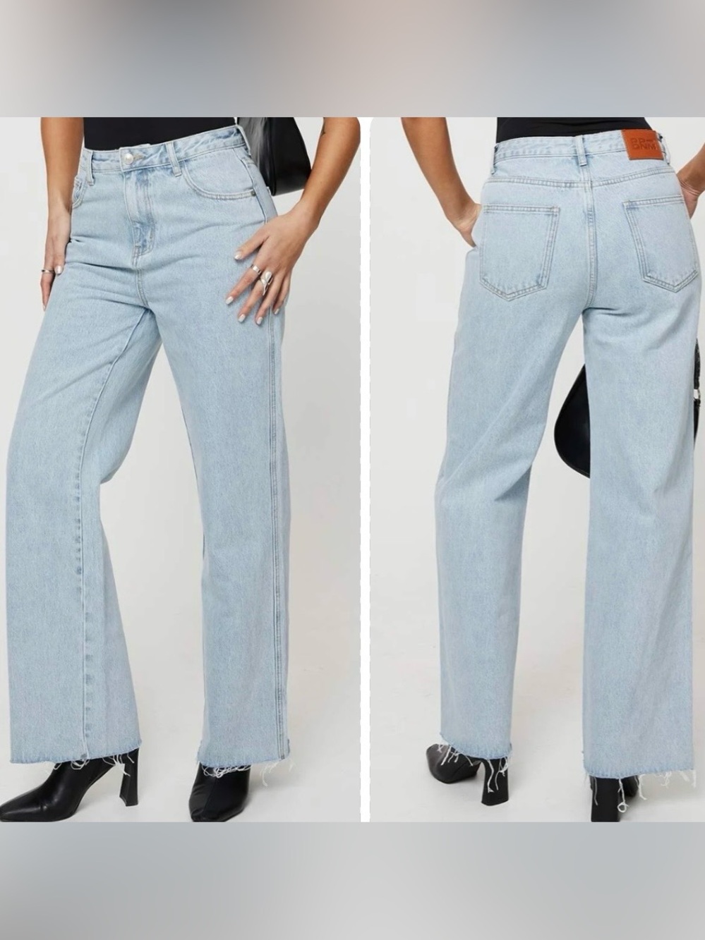 Princess Polly NWT Size 6 Arlington Straight Leg Denim Jeans Light Wash Denim
